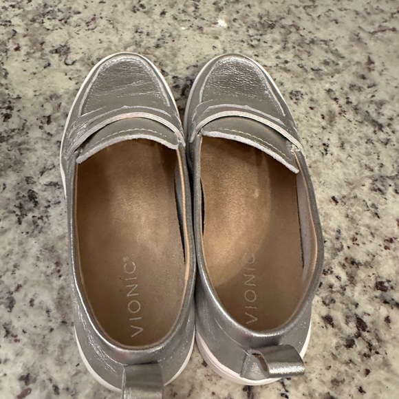 Silver Vionic loafers. Excellent condition. - Picture 2 of 3